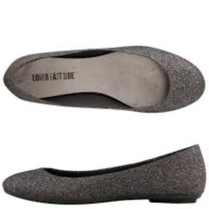 Women’s 9.5 Lower East Side Chelsea black/silver glitter flats